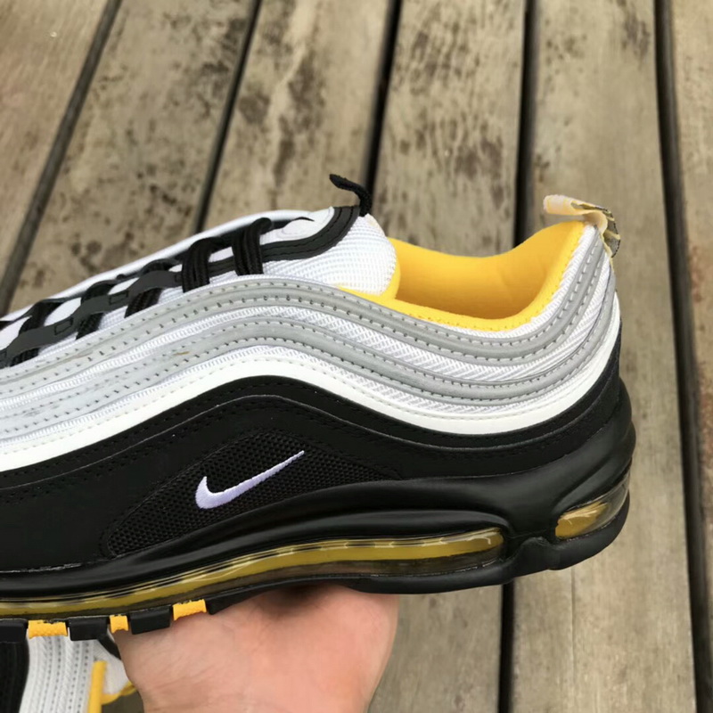 Authentic Nike Air Max 97 White Black-Yellow